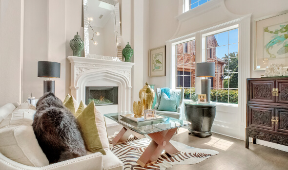 stunning living room in a home in Virginia for sale